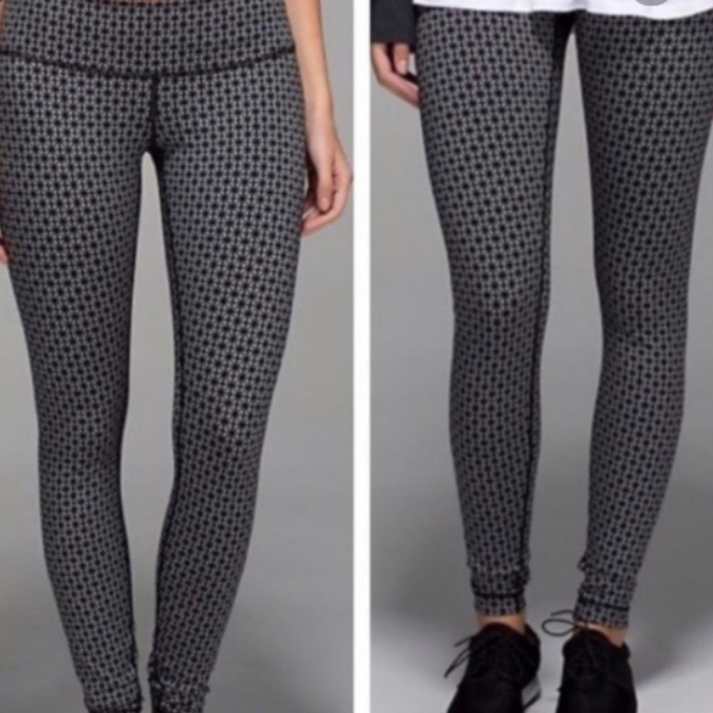 Lululemon Wunder Under Tri Geo Leggings